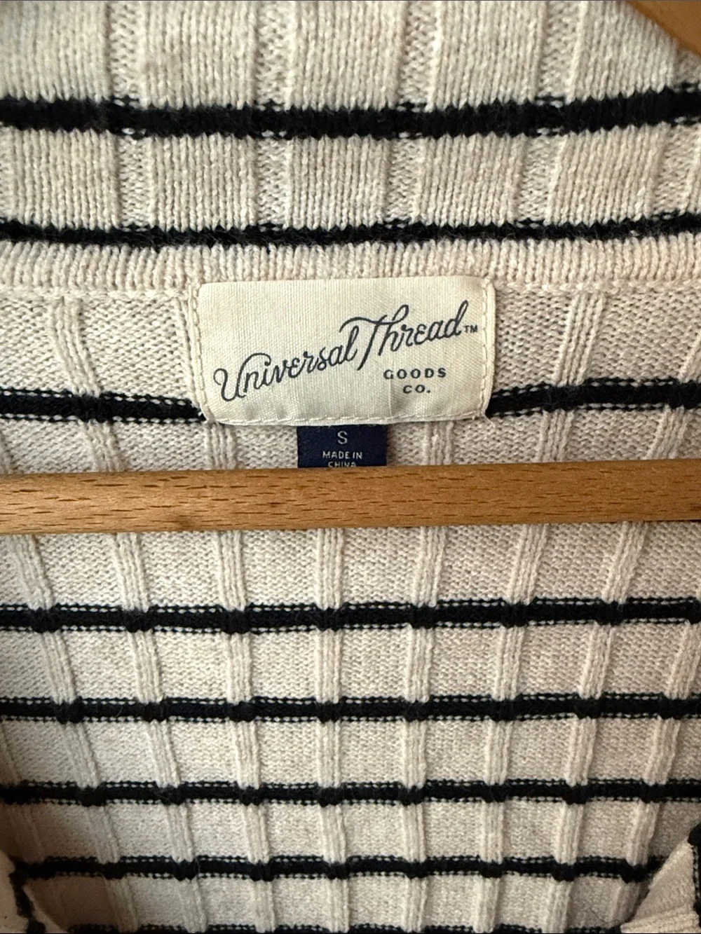 Universal Thread Ribbed Striped Zip-Up Sweater Cardigan